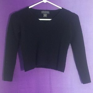 Black wool Banana republic crop top sweater